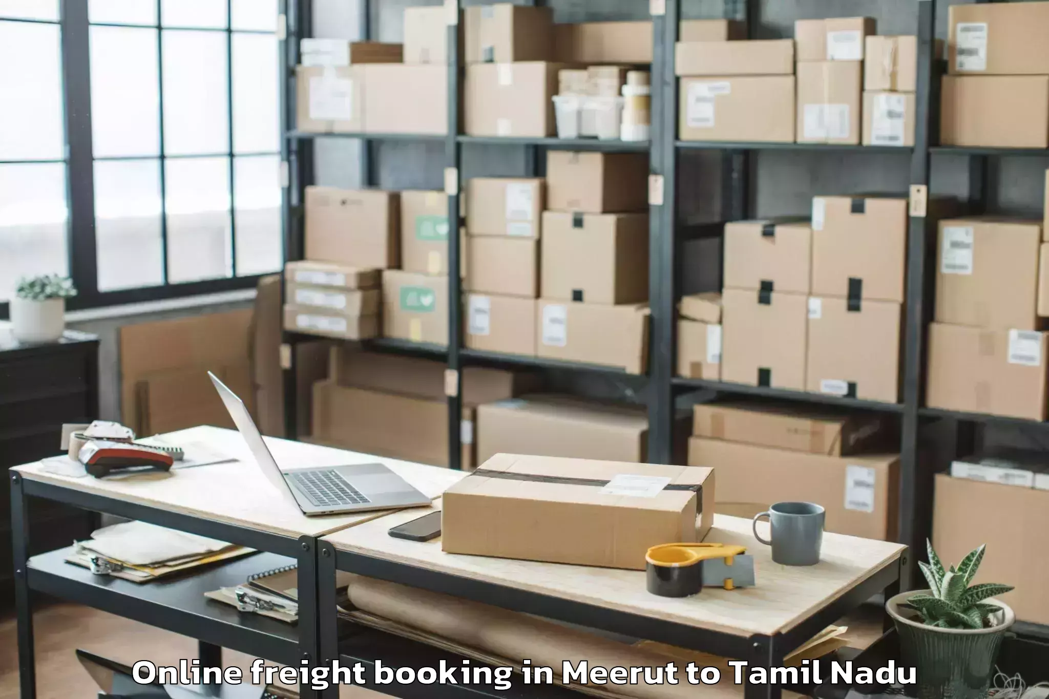 Leading Meerut to Kavalur Online Freight Booking Provider